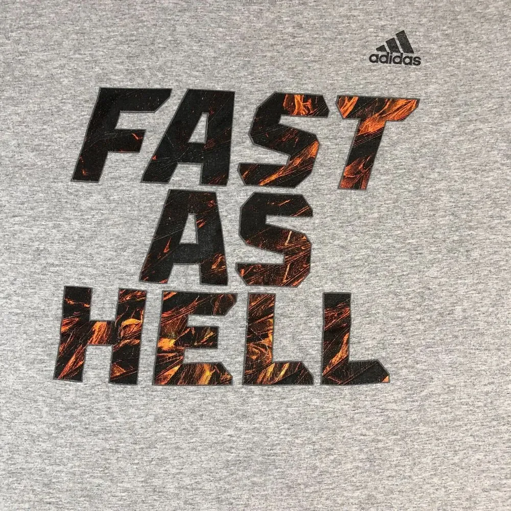 Adidas Shirt Mens Large Gray Athletic Minimal To-Go Tee Logo Graphic‎ Spell Out